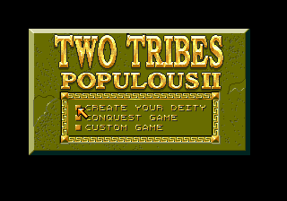 Two Tribes - Populous II (Europe) Title Screen